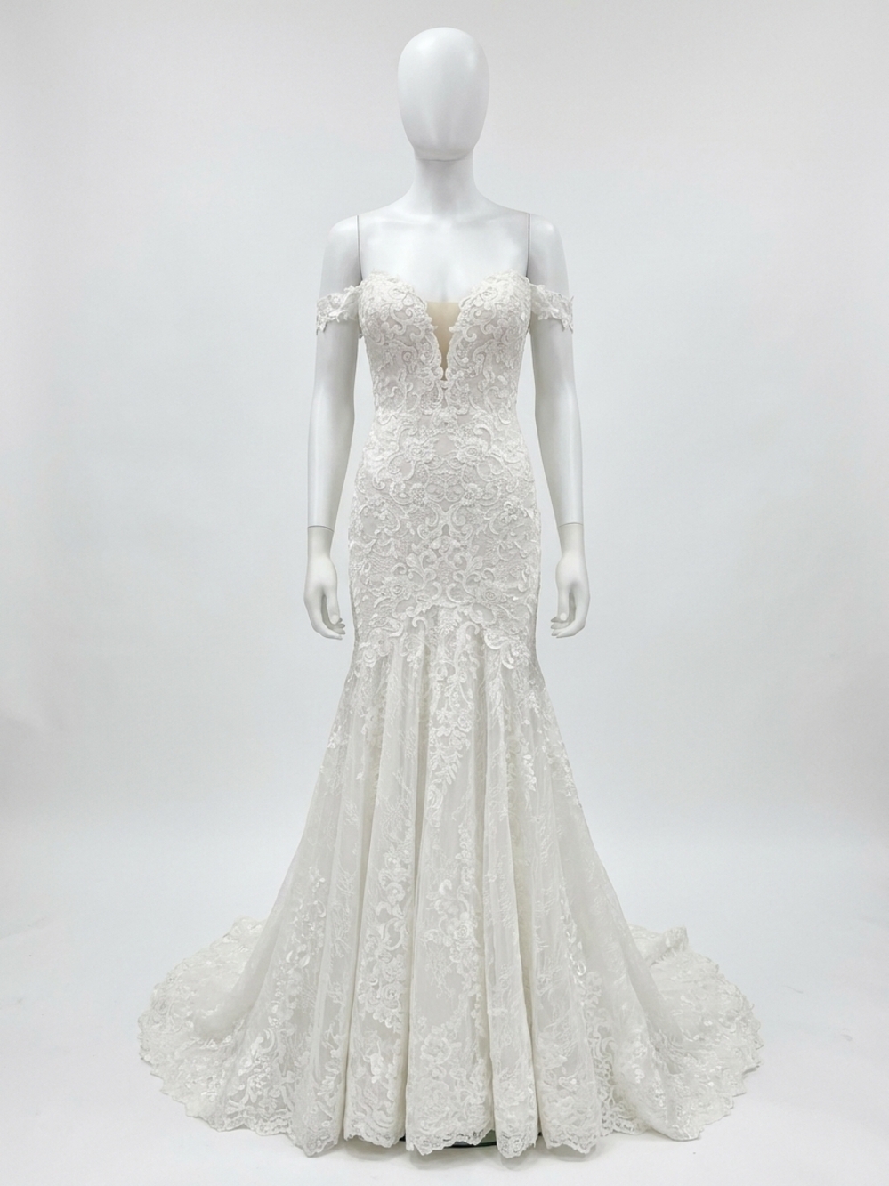 NEW MORILEE pasiphae frosted alencon lace dress in ivory/rose